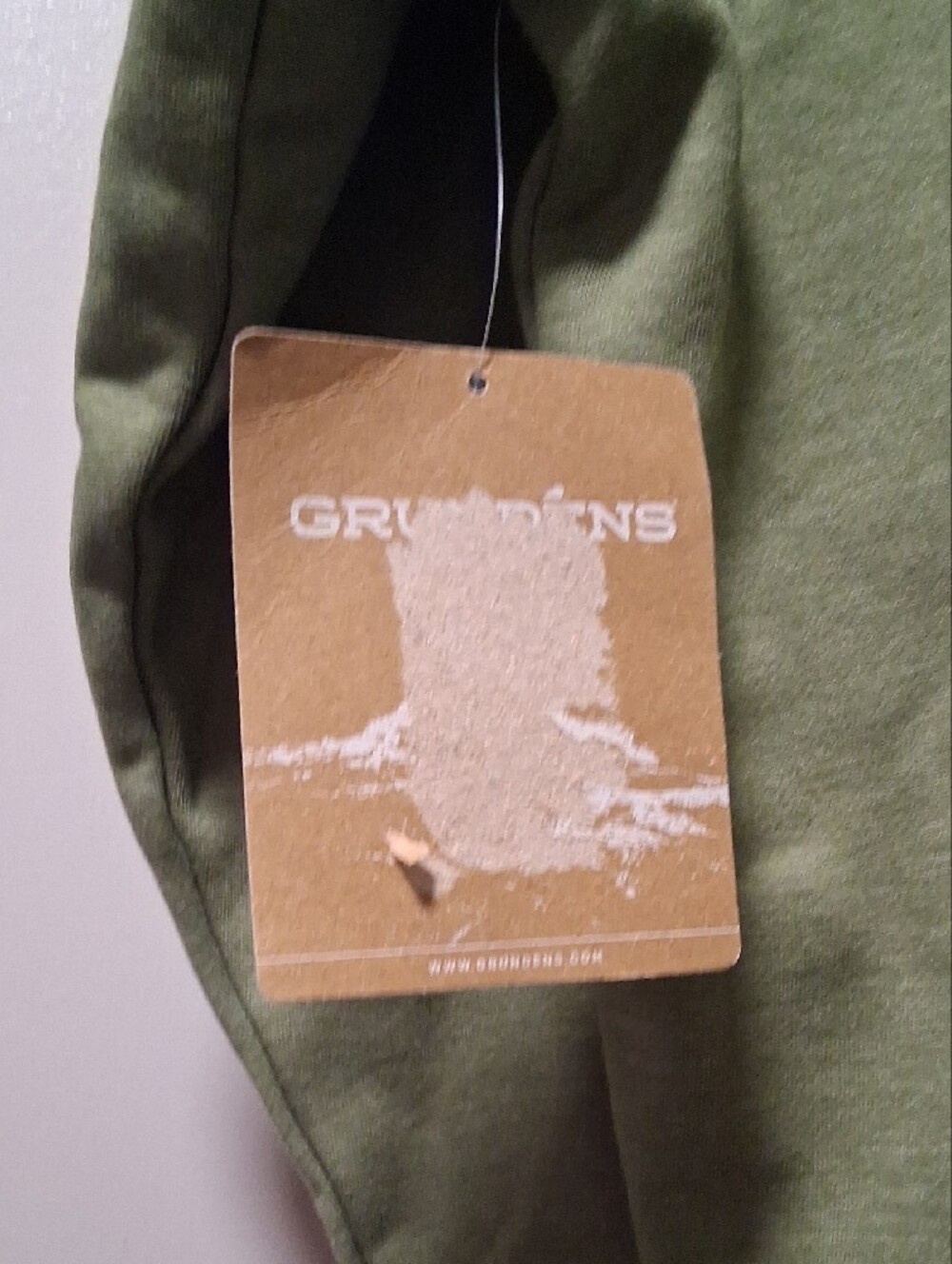 Grundens Men's Olive Green Pullover Hoodie with Front Pocket - Picture 7 of 10